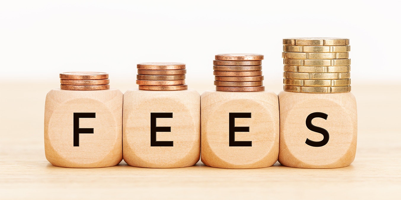 wooden blocks with fees on each